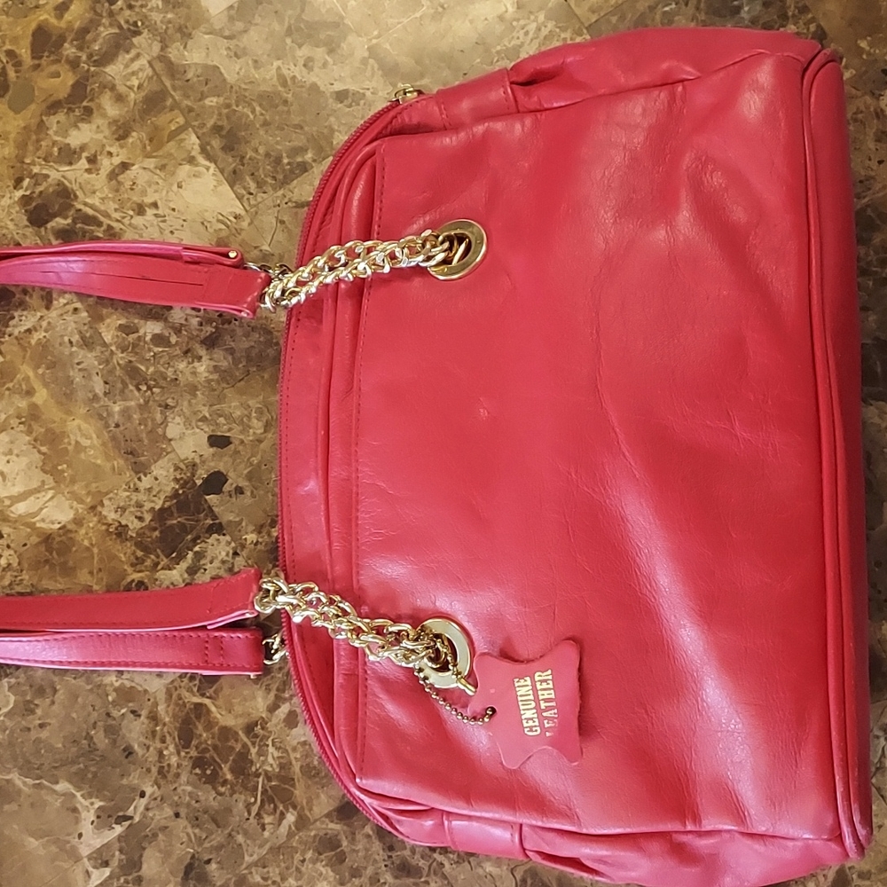 Giant Bernini Red Leather Purse
